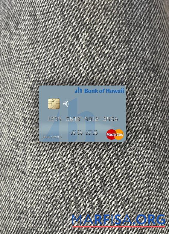 Downloadable Samoa Bank of Hawaii mastercard photolook front download for verification